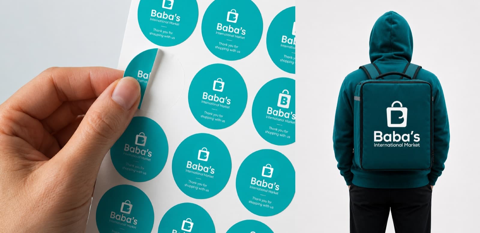 Omar Helal brand identity design project - Baba's Market Brand Identity gallery image 9