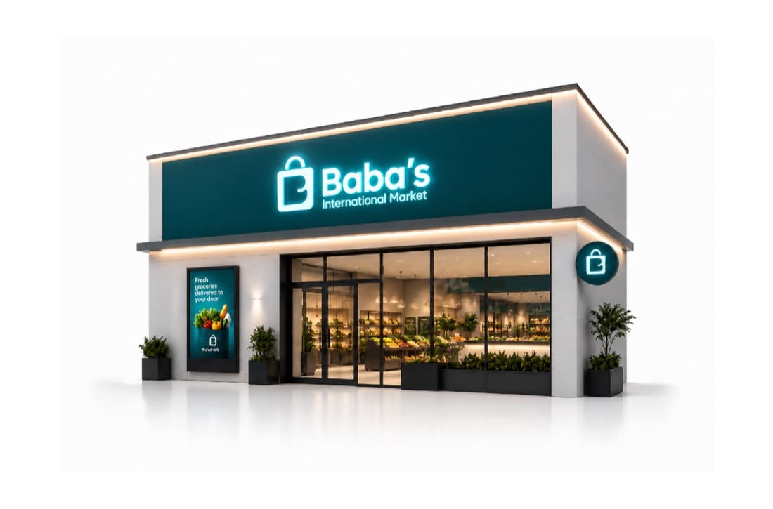 Baba's International Market Brand Identity thumbnail