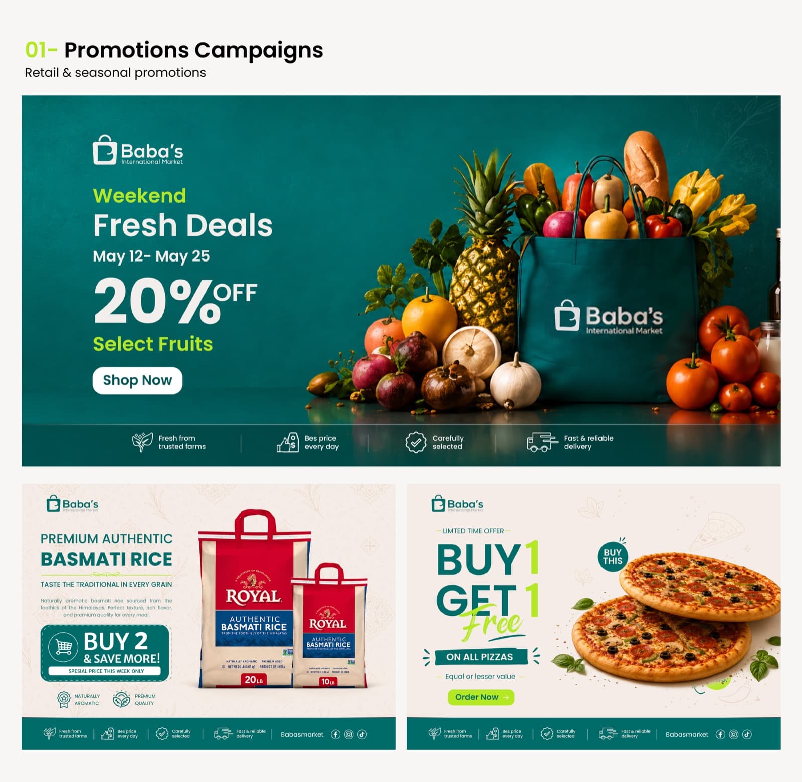 Omar Helal retail campaign design project - Baba's Retail Marketing System gallery image 1