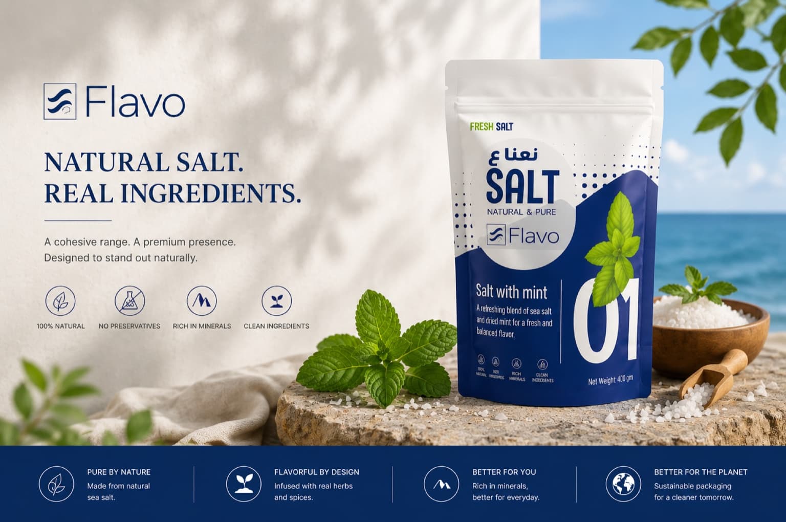 Flavo Premium Salt Packaging gallery image 1