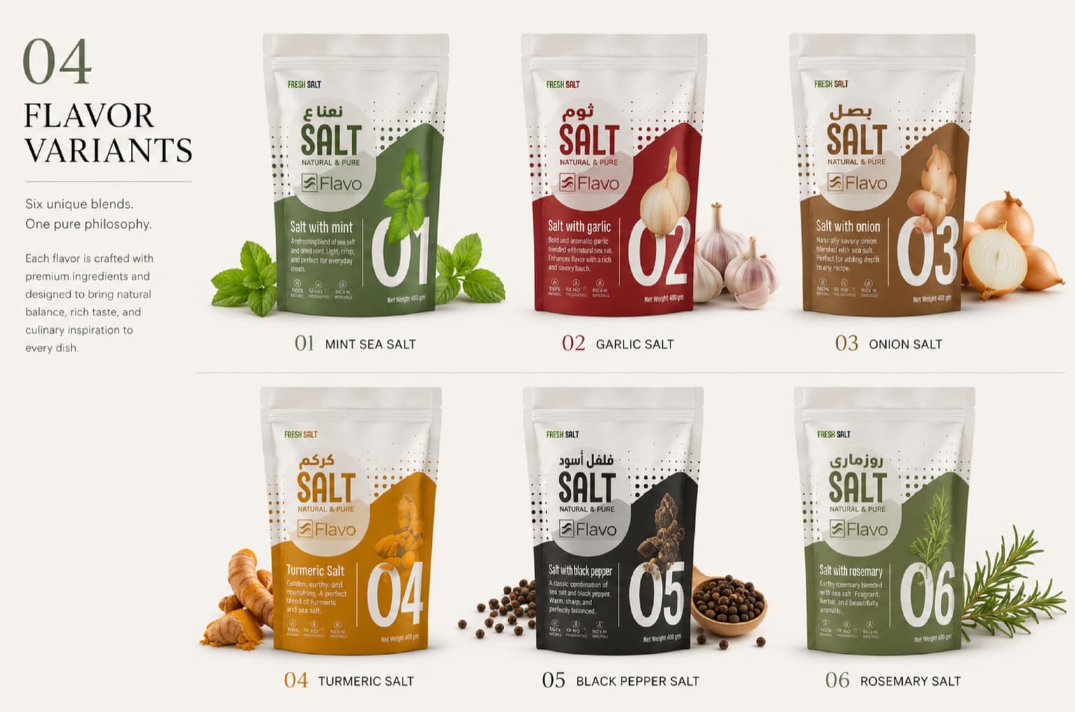 Flavo Premium Salt Packaging gallery image 2