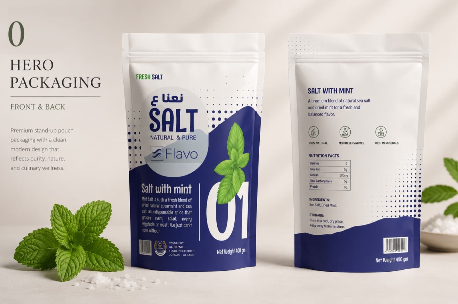 Omar Helal packaging design project - Flavo Premium Salt Packaging gallery image 2