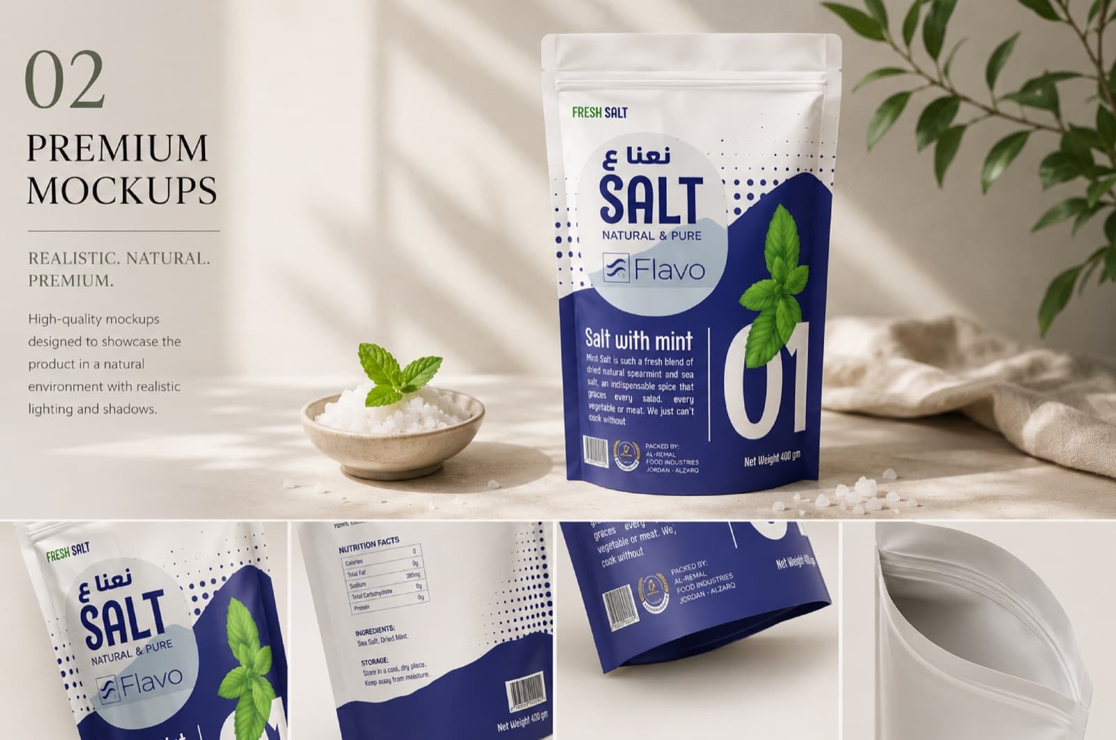 Omar Helal packaging design project - Flavo Premium Salt Packaging gallery image 3
